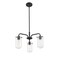 Z-Lite Delaney 3 Light Chandelier, Matte Black & Clear 471-3MB - alternate 2